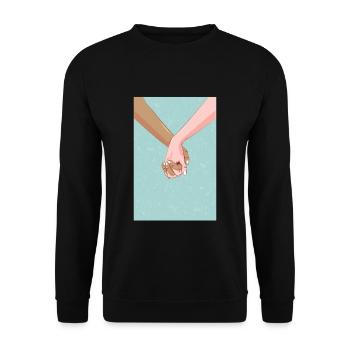 Against racism Tshirt - Unisex Sweatshirt - black - Front - Alina (178cm) & Michal (187cm)