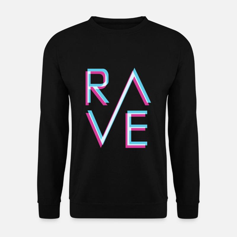 Techno Rave Tshirt Rave - Unisex Sweatshirt - black