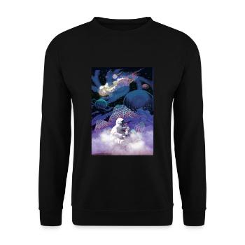 Psychedelic Shirt LSD Astronaut - Unisex Sweatshirt - black - Front - Alina (178cm) & Michal (187cm)