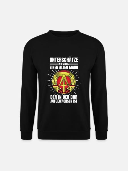 DDR Tshirt Herren Unterschätze niemals einen alten - Unisex Pullover - Schwarz
