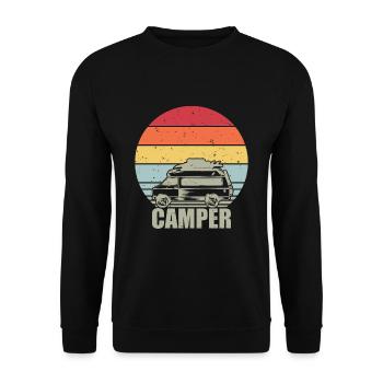 Camper Tshirt Men - Unisex Sweatshirt - black - Front - Alina (178cm) & Michal (187cm)
