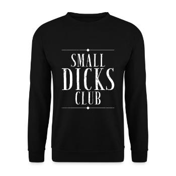 JGA Tshirt Hommes Groom Small Dicks Club - Sweat-shirt Unisexe - noir - Devant - Alina (178cm) & Michal (187cm)