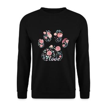 Tee Shirt Coeur De Chien Patte Dames - Sweat-shirt Unisexe - noir - Devant - Alina (178cm) & Michal (187cm)
