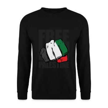 Manifestation Palestine Libre Israël - Sweat-shirt Unisexe - noir - Devant - Alina (178cm) & Michal (187cm)