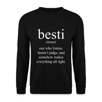 Besties For 2 girls - Unisex Sweatshirt - black - Front - Alina (178cm) & Michal (187cm)