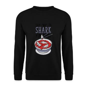 Dire non à la dinde de requin - Sweat-shirt Unisexe - noir - Devant - Alina (178cm) & Michal (187cm)