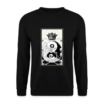 Der Tod Tarot Kartenleserin - Unisex Pullover - Schwarz - Vorne - Alina (178cm) & Michal (187cm)