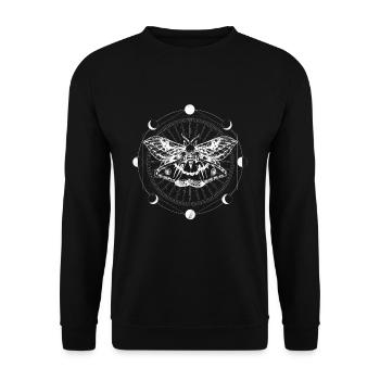 Tarot card reading moth - Unisex Sweatshirt - black - Front - Alina (178cm) & Michal (187cm)