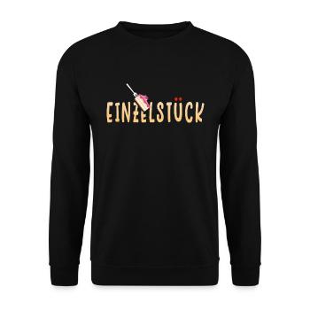 Einzelstück Tortenstück - Unisex Pullover - Schwarz - Vorne - Alina (178cm) & Michal (187cm)