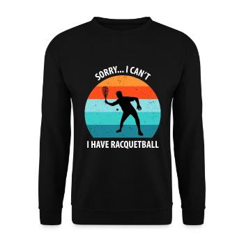 Racqueetball - Unisex Sweatshirt - black - Front - Alina (178cm) & Michal (187cm)
