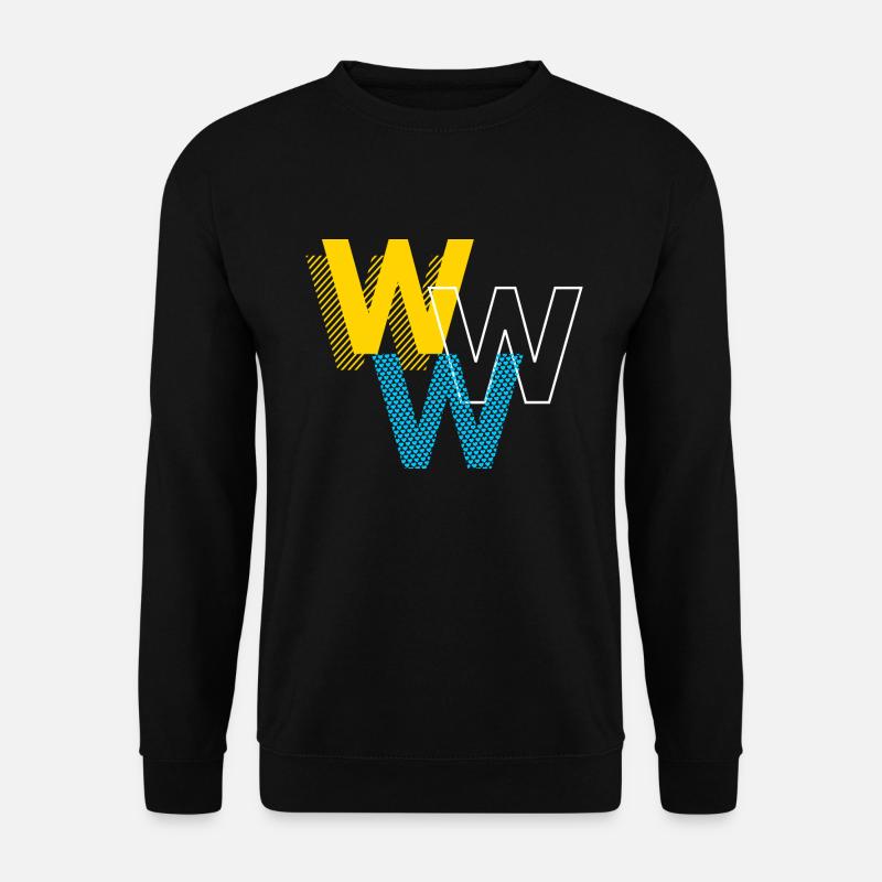 W Lettering Design Geschenke - Unisex Pullover - Schwarz