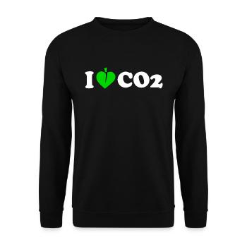 I love co2 - Unisex Sweatshirt - black - Front - Alina (178cm) & Michal (187cm)