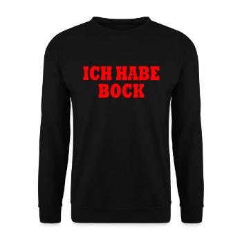 Ich habe bock - Unisex Pullover - Schwarz - Vorne - Alina (178cm) & Michal (187cm)