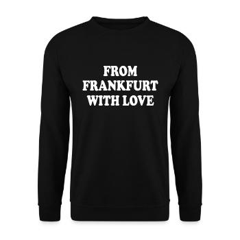 From frankfurt with love - Unisex Sweatshirt - black - Front - Alina (178cm) & Michal (187cm)