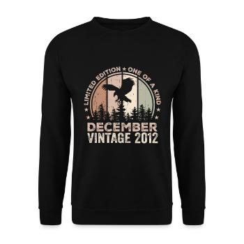 Unvergleichlich seit Dezember 2012 12 Jubiläum - Unisex Pullover - Schwarz - Vorne - Alina (178cm) & Michal (187cm)