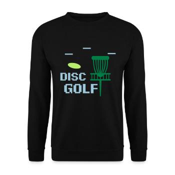 Disc Golf Discgolf Frisbee Geschenk Gift - Unisex Pullover - Schwarz - Vorne - Alina (178cm) & Michal (187cm)