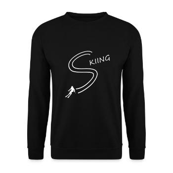 skiing Ski fahres - Unisex Pullover - Schwarz - Vorne - Alina (178cm) & Michal (187cm)