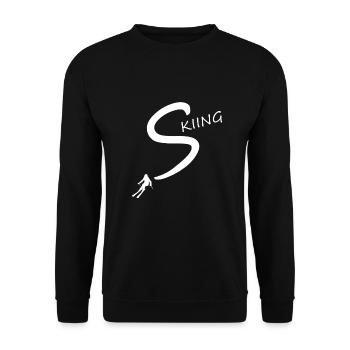 skiing - Unisex Pullover - Schwarz - Vorne - Alina (178cm) & Michal (187cm)