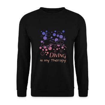 Taucher, Spruch für Taucher, Scuba Diving, Tauchen - Unisex Pullover - Schwarz - Vorne - Alina (178cm) & Michal (187cm)