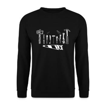 Carpenter tool - Unisex Sweatshirt - black - Front - Alina (178cm) & Michal (187cm)