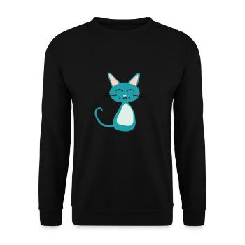 Kätzchen - Unisex Pullover - Schwarz - Vorne - Alina (178cm) & Michal (187cm)