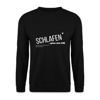 Schlafmütze - Unisex Pullover - Schwarz - Vorne - Alina (178cm) & Michal (187cm)