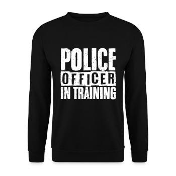 Police Officer In Training A Future Cop - Unisex Sweatshirt - black - Front - Alina (178cm) & Michal (187cm)