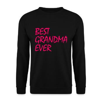 Best grandma ever - Unisex Sweatshirt - black - Front - Alina (178cm) & Michal (187cm)