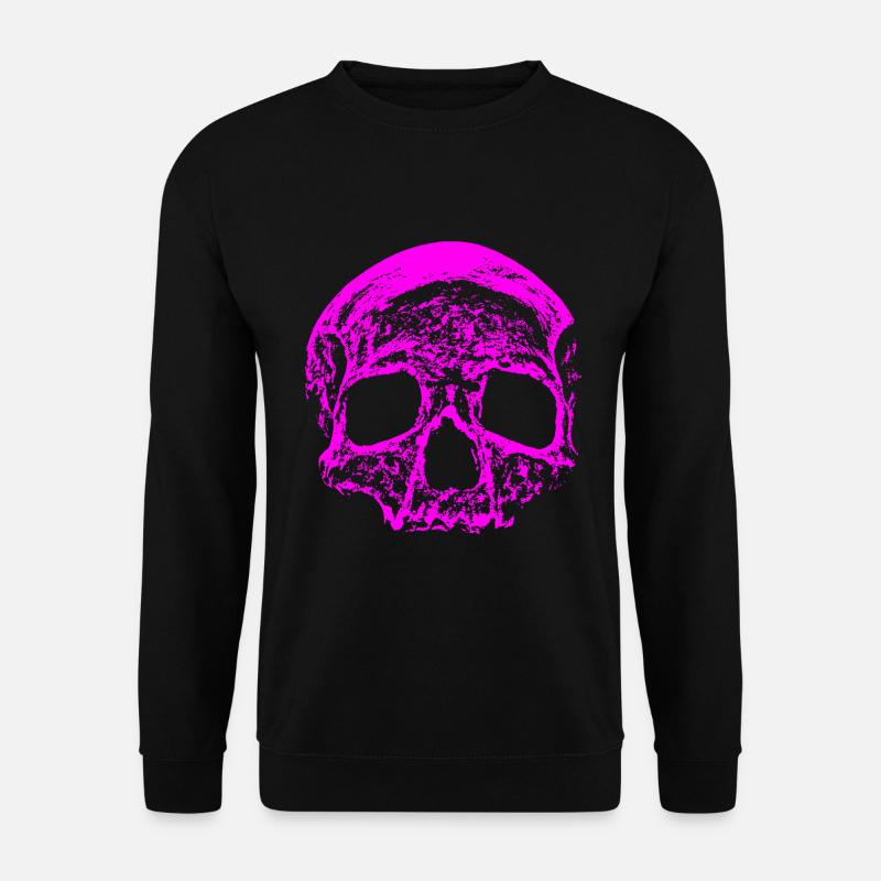 Big Pink Skull - Unisex Sweatshirt - black