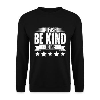 Humble Repairman Please Be Kind To Me A - Unisex Sweatshirt - black - Front - Alina (178cm) & Michal (187cm)
