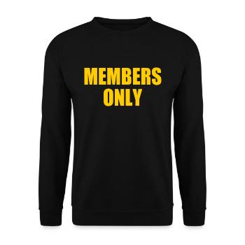 Members only - Unisex Pullover - Schwarz - Vorne - Alina (178cm) & Michal (187cm)