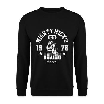 Gym de Mighty Mick - Sweat-shirt Unisexe - noir - Devant - Alina (178cm) & Michal (187cm)