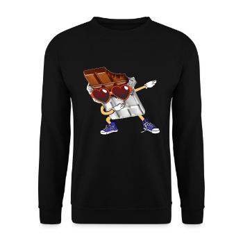 Chocolat saint valentin Dab cadeau couple - Sweat-shirt Unisexe - noir - Devant - Alina (178cm) & Michal (187cm)