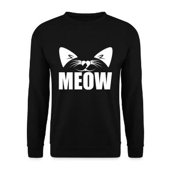 Miaou oreilles de chat de chat - Sweat-shirt Unisexe - noir - Devant - Alina (178cm) & Michal (187cm)