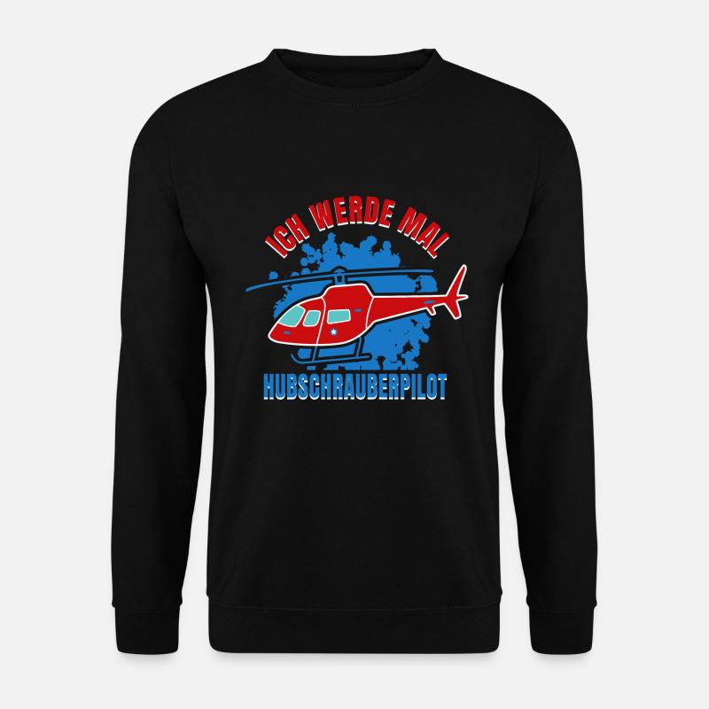 Hubschrauber Helikopter Hubschrauberpilot - Unisex Pullover - Schwarz