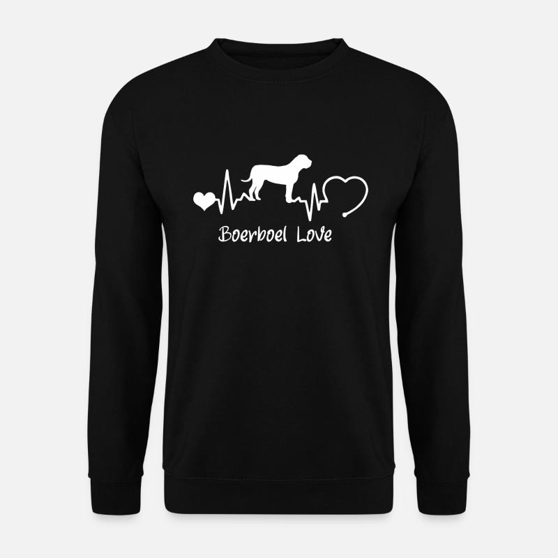 Boerboel mit Herzschlag - Unisex Pullover - Schwarz
