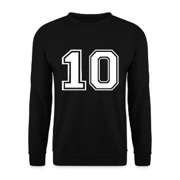 10 - Unisex Pullover - Schwarz - Vorne - Alina (178cm) & Michal (187cm)