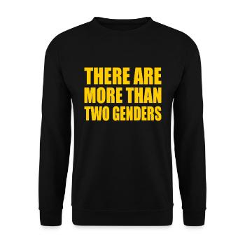 there are more than two genders - Unisex Sweatshirt - black - Front - Alina (178cm) & Michal (187cm)