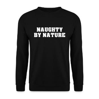 Naughty By Nature - Unisex Pullover - Schwarz - Vorne - Alina (178cm) & Michal (187cm)