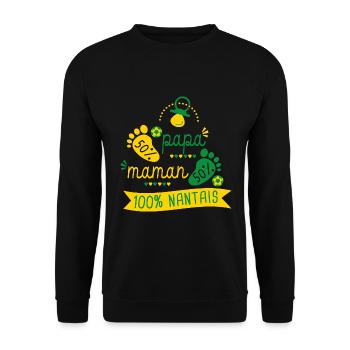 Naissance supporter football Nantes Nantais - Sweat-shirt Unisexe - noir - Devant - Alina (178cm) & Michal (187cm)