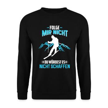 skifahren - Unisex Pullover - Schwarz - Vorne - Alina (178cm) & Michal (187cm)