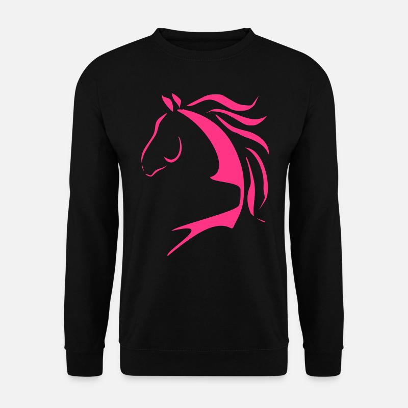 Tête de cheval, conception de cheval, cheval, chevaux - Sweat-shirt Unisexe - noir