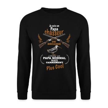 Chasseur de bécasse - Sweat-shirt Unisexe - noir - Devant - Alina (178cm) & Michal (187cm)