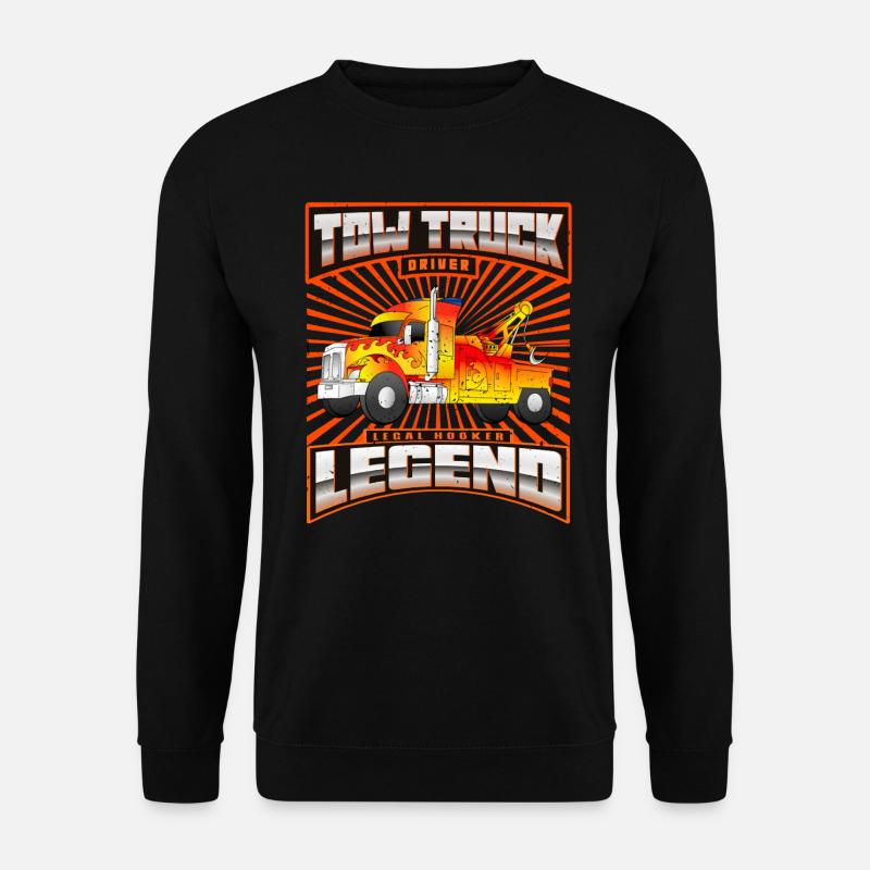 Abschleppwagen Fahrer Legende - Unisex Pullover - Schwarz