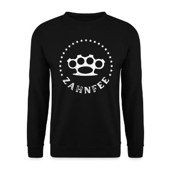 Zahnfee Schlagring Geschenk - Unisex Pullover - Schwarz - Vorne - Alina (178cm) & Michal (187cm)