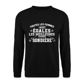 sondière - Sweat-shirt Unisexe - noir - Devant - Alina (178cm) & Michal (187cm)
