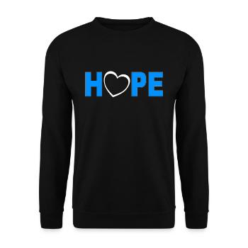 Hope with heart - Unisex Sweatshirt - black - Front - Alina (178cm) & Michal (187cm)