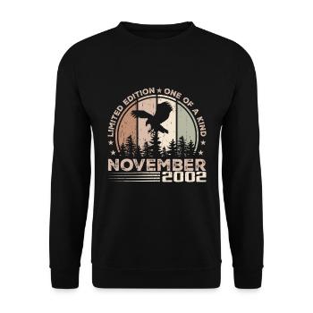 Incomparable depuis novembre 2002 22 Anniversaire - Sweat-shirt Unisexe - noir - Devant - Alina (178cm) & Michal (187cm)