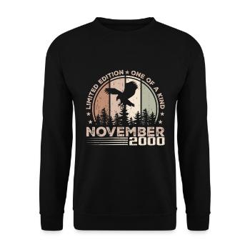 Incomparable depuis novembre 2000 24 Anniversaire - Sweat-shirt Unisexe - noir - Devant - Alina (178cm) & Michal (187cm)