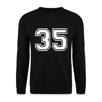 35 - Unisex Sweatshirt - black - Front - Alina (178cm) & Michal (187cm)